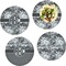 Camo Set of 4 Glass Lunch / Dinner Plate 10" (Personalized)