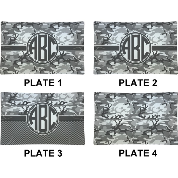 Camo Set of Rectangular Dinner Plates (Approval)