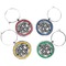 Camo Wine Charms (Set of 4) (Personalized)
