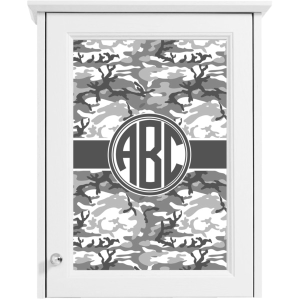 Camo Single White Cabinet Decal
