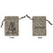 Camo Small Burlap Gift Bag - Front and Back