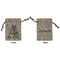 Camo Small Burlap Gift Bag - Front & Back (Personalized)