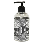 Camo Plastic Soap / Lotion Dispenser (8 oz - Small - Black) (Personalized)