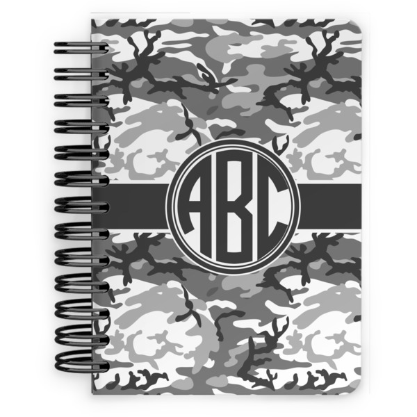 Custom Camo Spiral Notebook - 5x7 w/ Monogram