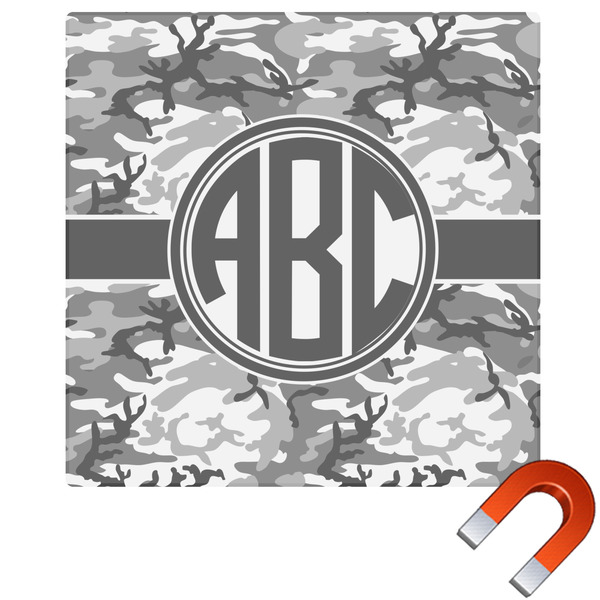 Custom Camo Square Car Magnet - 10" (Personalized)