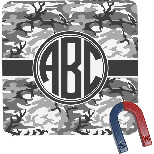 Custom Camo Square Fridge Magnet (Personalized)