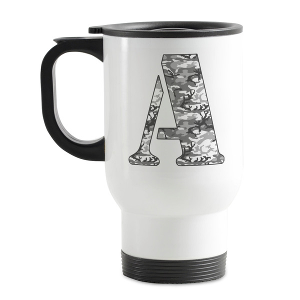 Custom Camo Stainless Steel Travel Mug with Handle