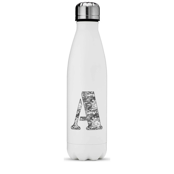 Custom Camo Water Bottle - 17 oz. - Stainless Steel - Full Color Printing (Personalized)
