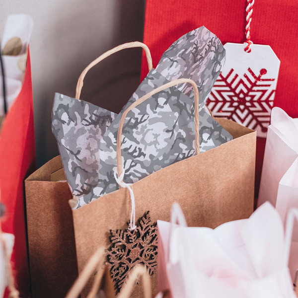 Camo Tissue Paper - In Gift Bag