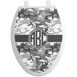 Camo Toilet Seat Decal - Elongated (Personalized)