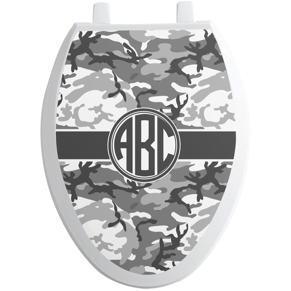 Custom Camo Toilet Seat Decal - Elongated (Personalized)
