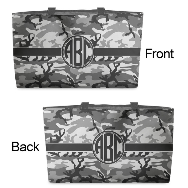 Camo Tote w/Black Handles - Front & Back Views