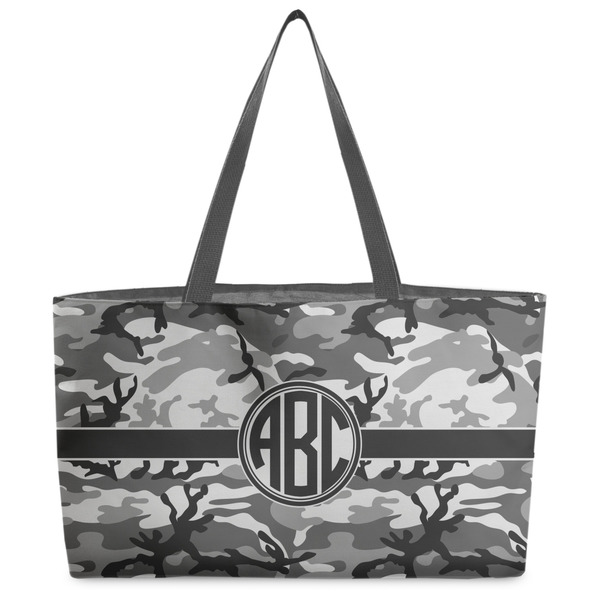 Custom Camo Beach Totes Bag - w/ Black Handles (Personalized)