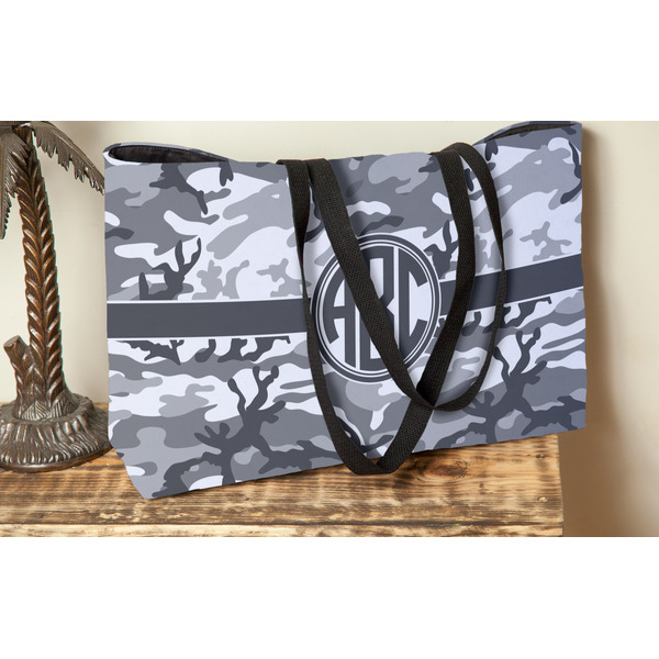 Camo Tote w/Black Handles - Lifestyle View