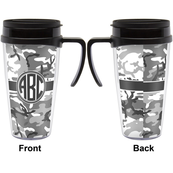 Camo Travel Mug with Black Handle - Approval