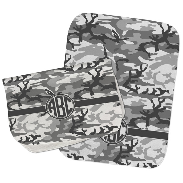 Camo Two Rectangle Burp Cloths - Open & Folded