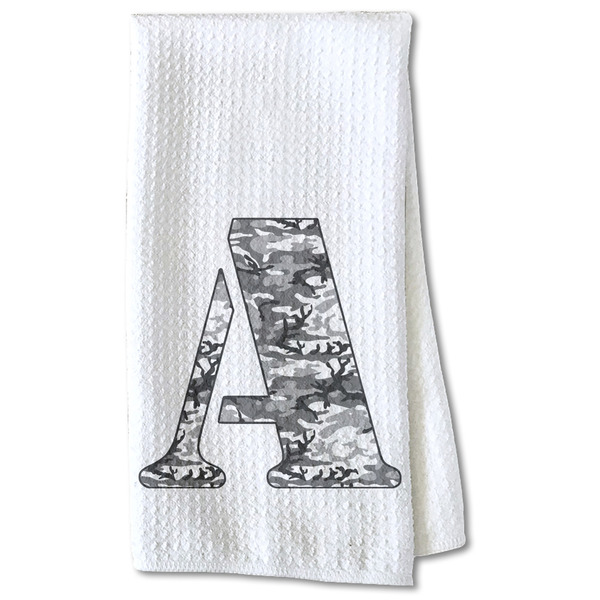 Custom Camo Kitchen Towel - Waffle Weave - Partial Print (Personalized)