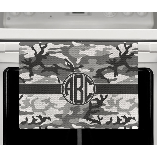 Camo Waffle Weave Towel - Full Color Print - Lifestyle2 Image