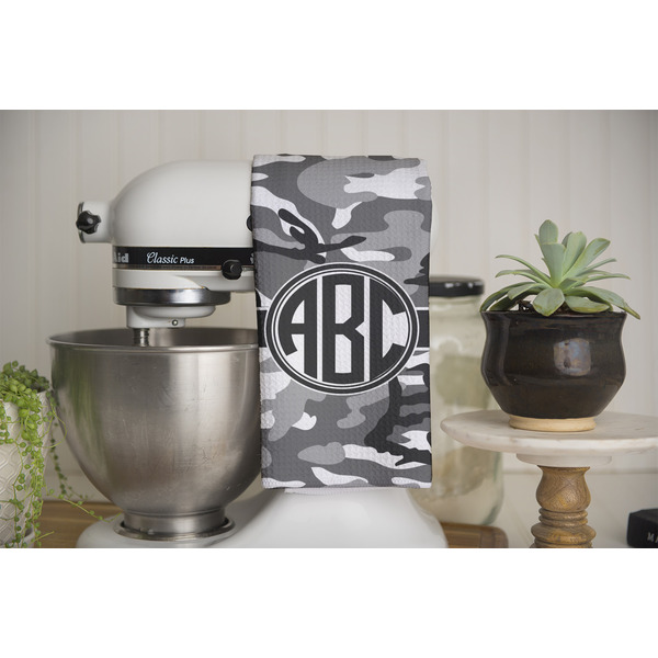 Camo Waffle Weave Towel - Full Color Print - Lifestyle Image