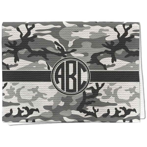 Custom Camo Kitchen Towel - Waffle Weave (Personalized)