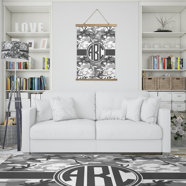 Camo Wall Hanging Tapestry - Portrait - IN CONTEXT