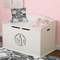 Camo Wall Monogram on Toy Chest