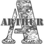 Camo Name & Initial Decal - Up to 12"x12" (Personalized)