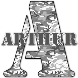 Camo Name & Initial Decal - Up to 18"x18" (Personalized)