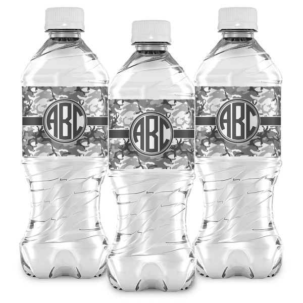 Camo Water Bottle Labels - Front View