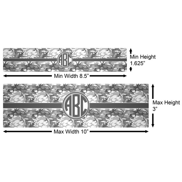 Camo Water Bottle Labels w/ Dimensions