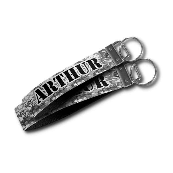 Camo Webbing Keychain FOBs - Size Comparison