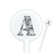 Camo 5.5" Round Plastic Stir Sticks - White - Double Sided (Personalized)