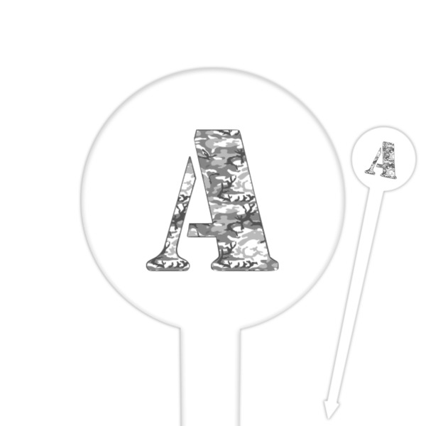 Custom Camo Round Plastic Food Picks (Personalized)
