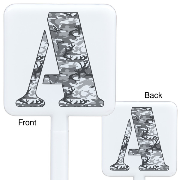 Camo White Plastic Stir Stick - Double Sided - Approval