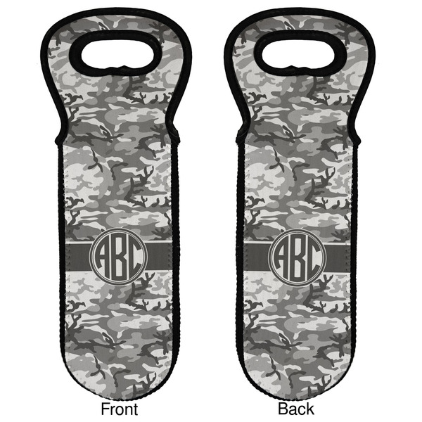 Camo Wine Tote Front & Back