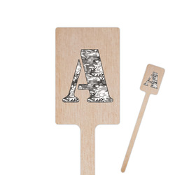 Camo 6.25" Rectangle Wooden Stir Sticks - Double Sided (Personalized)