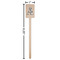 Camo Wooden 6.25" Stir Stick - Rectangular - Dimensions