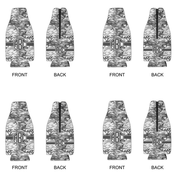 Camo Zipper Bottle Cooler - Set of 4 - APPROVAL