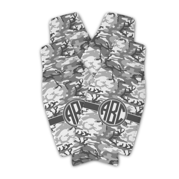 Camo Zipper Bottle Cooler - Set of 4 - PARENT MAIN (flat)