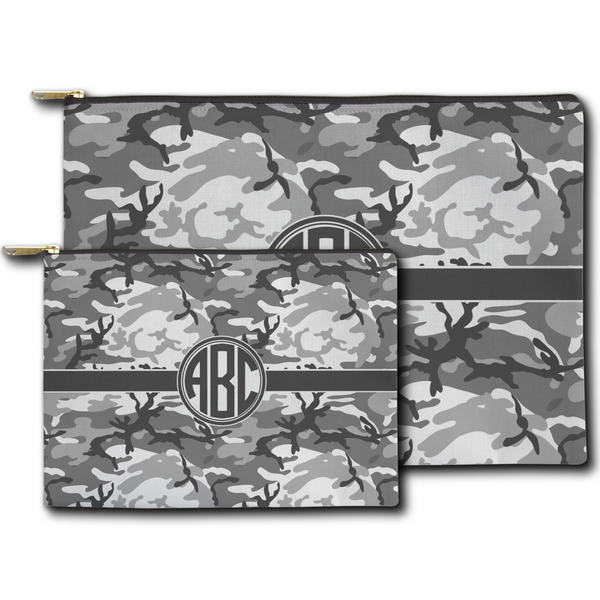 Camo Zippered Pouches - Size Comparison
