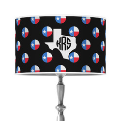 Texas Polka Dots 12" Drum Lamp Shade - Poly-film (Personalized)