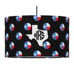 Texas Polka Dots 12" Drum Pendant Lamp - Fabric (Personalized)