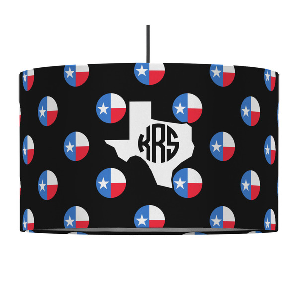 Texas Polka Dots 12" Drum Lampshade - PENDANT (Fabric)