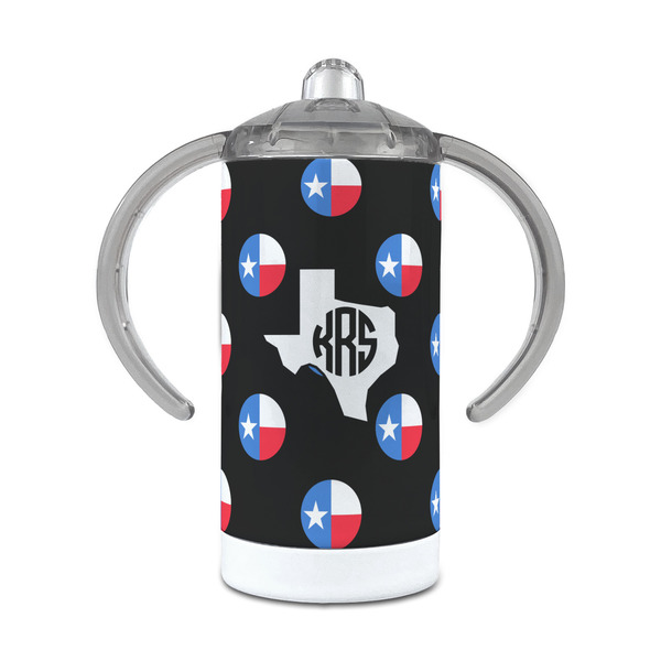 Custom Texas Polka Dots 12 oz Stainless Steel Sippy Cup (Personalized)