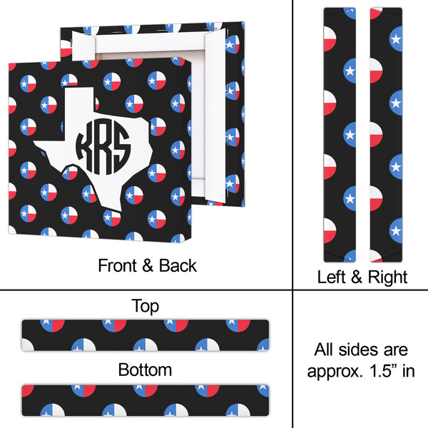 Texas Polka Dots 12x12 - Canvas Print - Approval