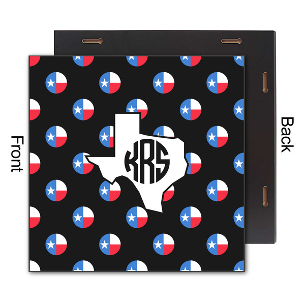 Texas Polka Dots 12x12 Wood Print - Front & Back View