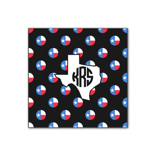 Custom Texas Polka Dots Wood Print - 12x12 (Personalized)