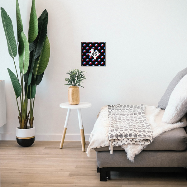 Texas Polka Dots 12x12 Wood Print - In Context