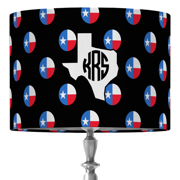 Custom Texas Polka Dots 16" Drum Lamp Shade - Fabric (Personalized)