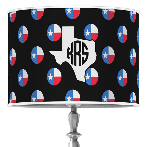 Custom Texas Polka Dots 16" Drum Lamp Shade - Poly-film (Personalized)
